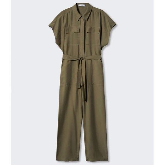 NWOT Lyocell Jumpsuit w/ Belt - Picture 1 of 5